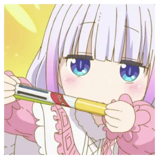 🎀 08cf74eb Kanna Kamui 애니메이션, 귀여운, 카와이, 만화, 학교 telegram sticker