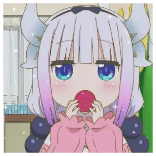 🍼 0d82e329 Kanna Kamui Miss Kobayashi's Dragon Maid 애니메이션, 용, 귀여운, 만화, 칸나 telegram sticker