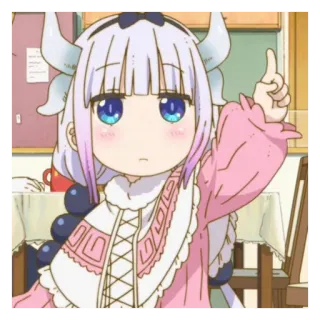 🐇 14996ca6 Kanna Kamui Miss Kobayashi's Dragon Maid 애니메이션, 드래곤, 소녀, 귀여운, 칸나 telegram sticker