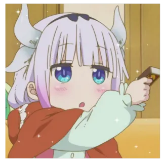 🧁 72153df0 Kanna Kamui Miss Kobayashi's Dragon Maid 애니메이션, 용, 칸나, 카와이, 귀여운, 만화 telegram sticker