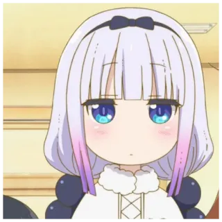 🎀 79d930d6 Kanna Kamui Miss Kobayashi's Dragon Maid 애니메이션, 드래곤, 귀여운, 소녀 telegram sticker