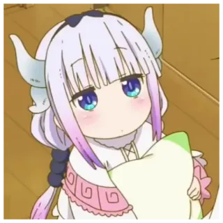 🗝 7afab5a5 Kanna Kamui Miss Kobayashi's Dragon Maid 애니메이션, 드래곤, 귀여운, 만화, 로리 telegram sticker