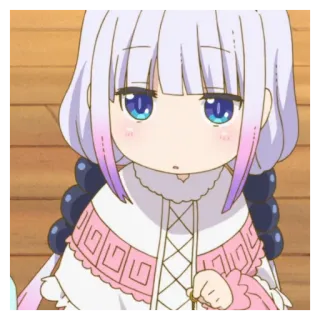 🍼 8c3c9021 Kanna Kamui Miss Kobayashi's Dragon Maid 애니메이션, 드래곤, 카와이, 귀여운, 로리 telegram sticker