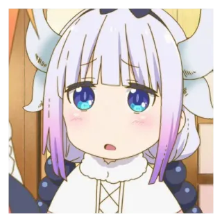 🤍 92bc95bb Kanna Kamui Miss Kobayashi's Dragon Maid 애니메이션, 드래곤, 귀여운, 소녀, 만화 telegram sticker