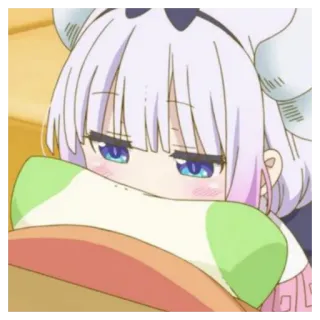 ✂️ e569aee0 Kanna Kamui Miss Kobayashi's Dragon Maid 애니메이션, 드래곤, 귀여운, 카와이, 만화 telegram sticker