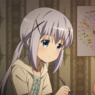 Kafuu Chino - mixed face/expression whatsapp stickers