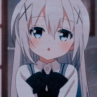 💙 b7aff143 dziewczyna anime, słodkie, kreskówka, manga, kawaii, animacja, estetyczne, chibi telegram sticker