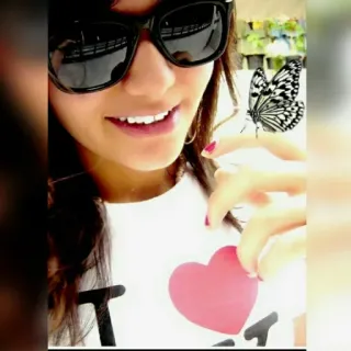 😄 d9ce6ac3 I (heart) 여자, 하트, 나비, 선글라스, 소녀, 사람, 사랑 telegram sticker