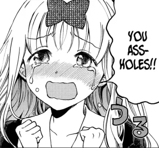 😭 5bee23a6 YOU ASS-HOLES!! Anime, Malas palabras, Llorando, Manga, Emocional telegram sticker