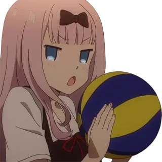 💢 cf838367 Chika Fujiwara Kaguya-sama: Love Is War Anime, Chika Fujiwara, Lindo, Voleibol, Dibujos animados telegram sticker