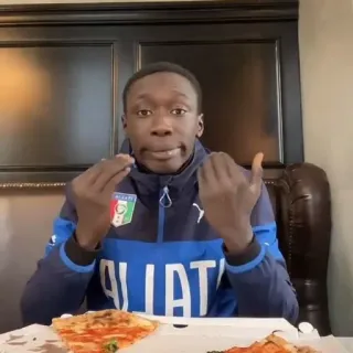 😏 02ffcb17 披萨, 意大利, 男人, 食物, 吃, 手势 telegram sticker