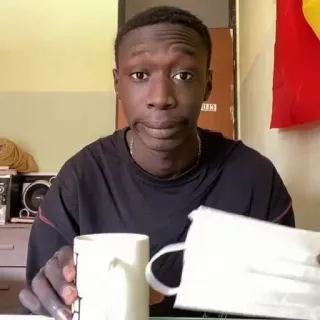 😳 9fc81b1f Khaby Lame Khaby Lame, 抖音, 病毒式传播, 表情包 telegram sticker