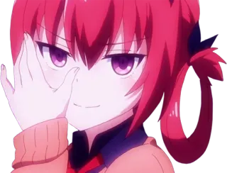 😎 4d103345 Anime, Garota, Personagem, Mangá, Cabelo ruivo, Sorriso malicioso whatsapp sticker