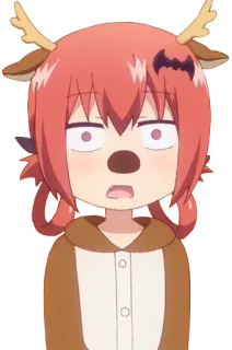 😦 cf373ee5 anime, fofo, desenho animado, veado, engraçado, menina whatsapp sticker