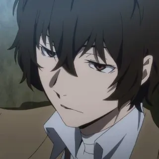 🍩 28222f68 Dazai Osamu Bungou Stray Dogs anime, Dazai, Bungou Stray Dogs, BSD, character, portrait telegram sticker