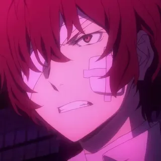 🍩 57eb6948 Chuuya Nakahara Bungo Stray Dogs anime, manga, chuuya nakahara, bungo stray dogs telegram sticker