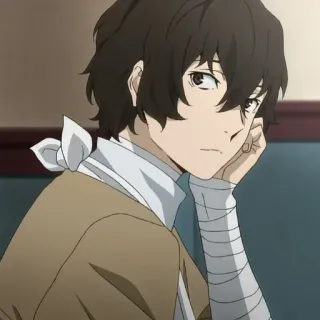 🍩 bce9fee9 Dazai Osamu Bungou Stray Dogs anime, Dazai, Osamu, Bungou Stray Dogs, character, bandages telegram sticker