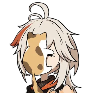 ๐น 05dde9d7 Kaedehara Kazuha Genshin Impact anime, game, cat, Kazuha, Genshin Impact whatsapp sticker