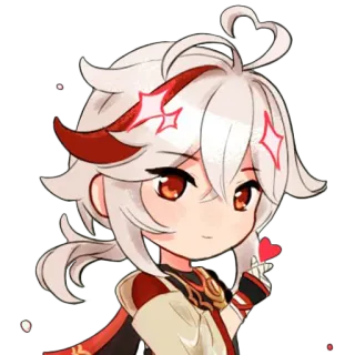 โค๏ธ 37ab153a Kaedehara Kazuha Genshin Impact anime, chibi, kawaii, video game, kazuha, genshin impact whatsapp sticker