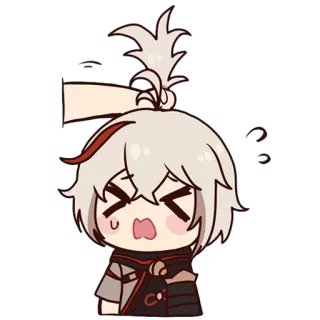 โน๏ธ 3b2f3e3d Kaedehara Kazuha Genshin Impact anime, genshin impact, kaedehara kazuha, chibi, sticker whatsapp sticker