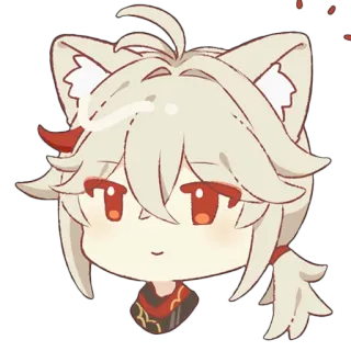 โบ๏ธ 44cb113b Kaedehara Kazuha Genshin Impact anime, genshin impact, kazuha, chibi, kawaii whatsapp sticker