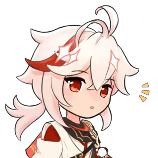 ๐คจ 547edc2e Kaedehara Kazuha Genshin Impact anime, video game, cute, kawaii, chibi, genshin impact whatsapp sticker