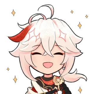 โจ 56823fad Kaedehara Kazuha Genshin Impact anime, chibi, cute, genshin impact, kaedehara kazuha whatsapp sticker