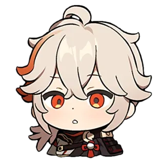 ๐ณ 57f09a30 Kaedehara Kazuha Genshin Impact anime, genshin impact, kazuha, video game character, chibi whatsapp sticker