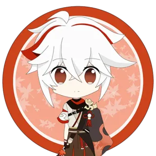 ๐ 9a0fc352 Kaedehara Kazuha Genshin Impact anime, game, genshin impact, kazuha, chibi whatsapp sticker