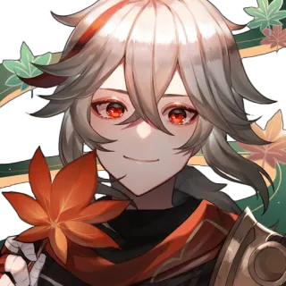 ๐ d76307b6 Kaedehara Kazuha Genshin Impact anime, genshin impact, kazuha, video game, character whatsapp sticker