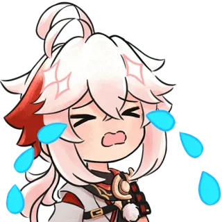 ๐ฅบ df796b9f Kaedehara Kazuha Genshin Impact anime, genshin impact, kazuha, crying, sad whatsapp sticker