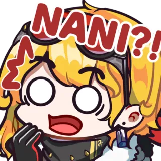 😮 1a2f0e7b NANI?! 动漫, 震惊, 惊讶, 纳尼, 问题, 卡通 whatsapp sticker