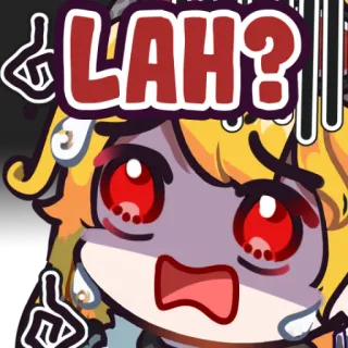 😫 230ed724 LAH? 卡通, 动漫, 表情, 问题, 可爱 whatsapp sticker