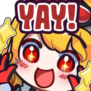 😳 b72383b5 YAY! 开心, 庆祝, 兴奋, 耶, 动漫 whatsapp sticker