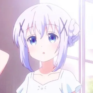 🦋 5f431015 Chino Kafuu Is the Order a Rabbit? Anime, Kartun, Gadis, Lucu, Karakter, Kawaii whatsapp sticker