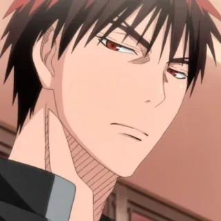 🥢 88a7841a 动漫, 红发, 严肃, 男性, 角色 telegram sticker