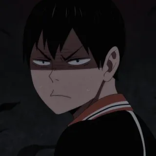 💙 72093982 Tobio Kageyama Haikyuu!! Anime, Cartoon, Wütend, Finster, Kageyama, Haikyuu telegram sticker