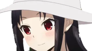 😃 9cb09b4e Kaguya Shinomiya Kaguya-sama: Love Is War Anime, Weiblich, Lächelnd, Hut, Kaguya Shinomiya, Kaguya-sama: Liebe ist Krieg telegram sticker