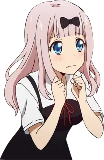 🥺 9b1c2d3f Chika Fujiwara Kaguya-sama: Love Is War 动漫, 藤原千花, 卡哇伊, 可爱, 漫画, 卡通 telegram sticker