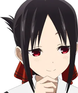 🤔 db6e5013 Kaguya Shinomiya Kaguya-sama: Love Is War 动漫, 女孩, 辉夜, 辉夜大小姐想让我告白, 恋爱战争, 微笑 telegram sticker