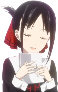 😌 988b6ef4 Kaguya Shinomiya Kaguya-sama: Love Is War anime, fille, souriante, mignon, manga telegram sticker