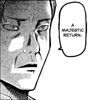 👨‍🦳 7eec70f4 A MAJESTIC RETURN. Mangá, Quadrinhos, Anime whatsapp sticker