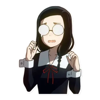 😢 14ee4fea Kaguya Shinomiya Kaguya-sama: Love Is War anime, girl, kawaii, kaguya sama, Shinomiya, cute, manga telegram sticker