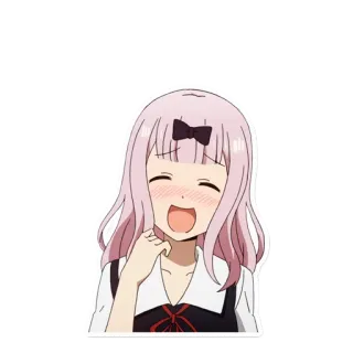 😝 2587706a Chika Fujiwara Kaguya-sama: Love Is War anime, girl, chika fujiwara, kaguya-sama: love is war, cute telegram sticker