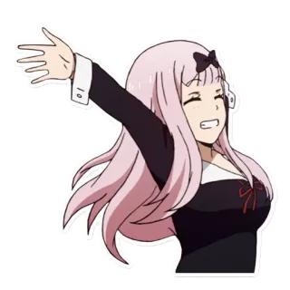 🤗 63db32f0 Chika Fujiwara Kaguya-sama: Love Is War anime, chika, kawaii, manga, cute, girl, love is war, kaguya-sama telegram sticker