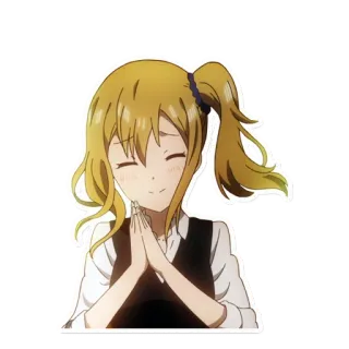 🙏 651d4eda anime, cartoon, illustration, sticker, cute, happy telegram sticker