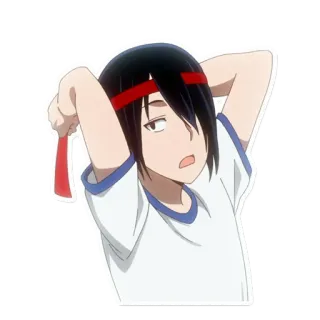 🤪 9b3641aa Ishigami Yu Kaguya-sama: Love Is War anime, ishigami, kaguya-sama, love is war, character, red headband, anime character telegram sticker