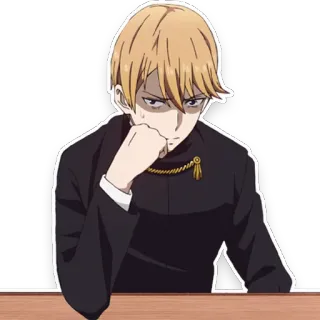 😠 2ccfe473 Shirogane Kaguya-sama: Love Is War anime, character, expression, serious, cute, school telegram sticker