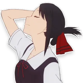😏 a9474fed Kaguya Shinomiya Kaguya-sama: Love Is War anime, girl, kaguya, shinomiya, kaguya-sama, love is war telegram sticker