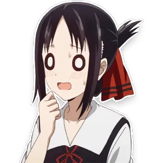 😳 e3931f0d Kaguya Shinomiya Kaguya-sama: Love Is War anime, manga, kaguya, shocked, expression telegram sticker